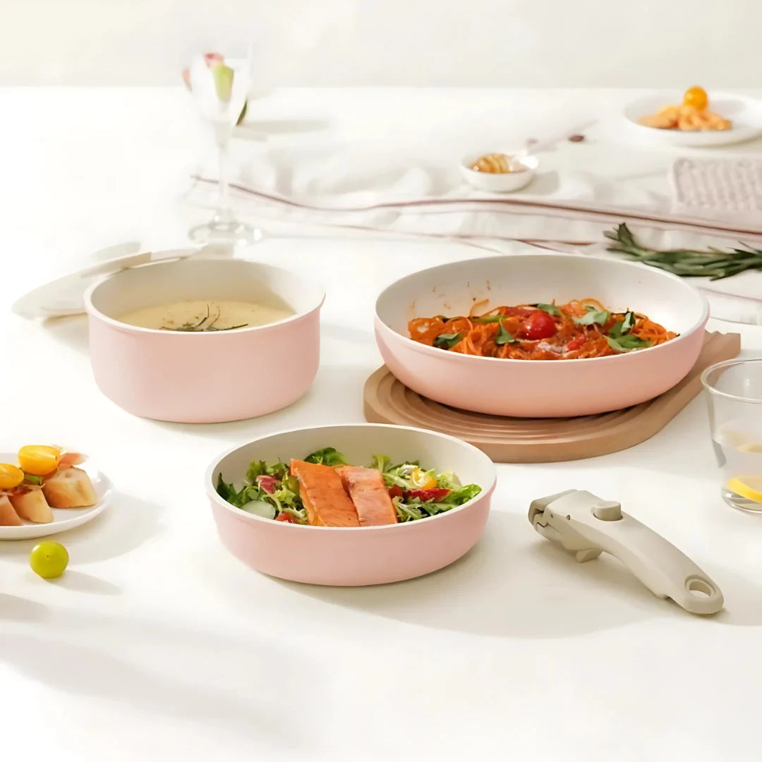 Pratinea™ Cookware Set - Blush Pink