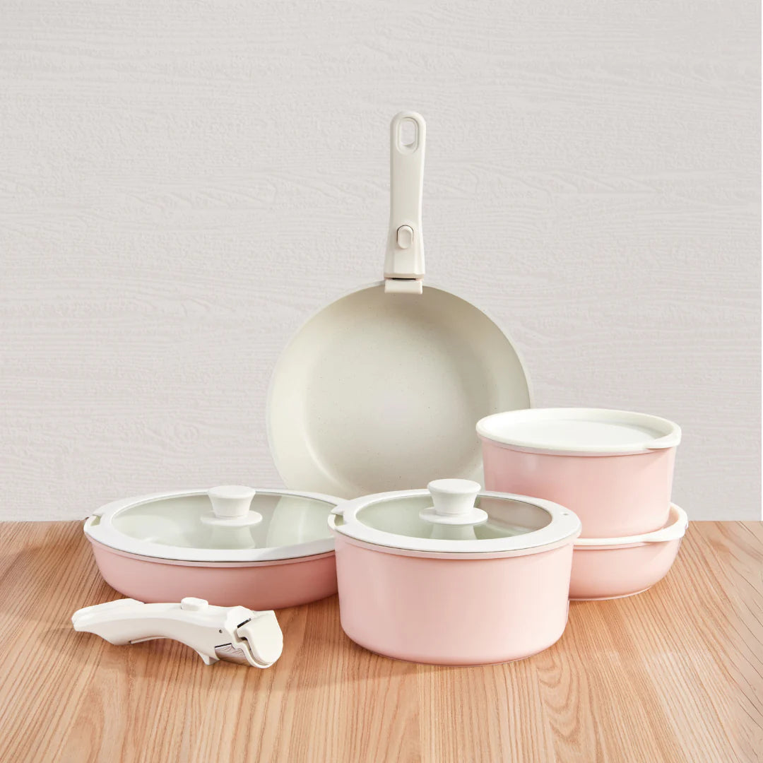 Pratinea™ Cookware Set - Blush Pink